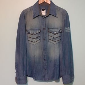 Dolce & Gabbana Blue Casual Button Down Shirt